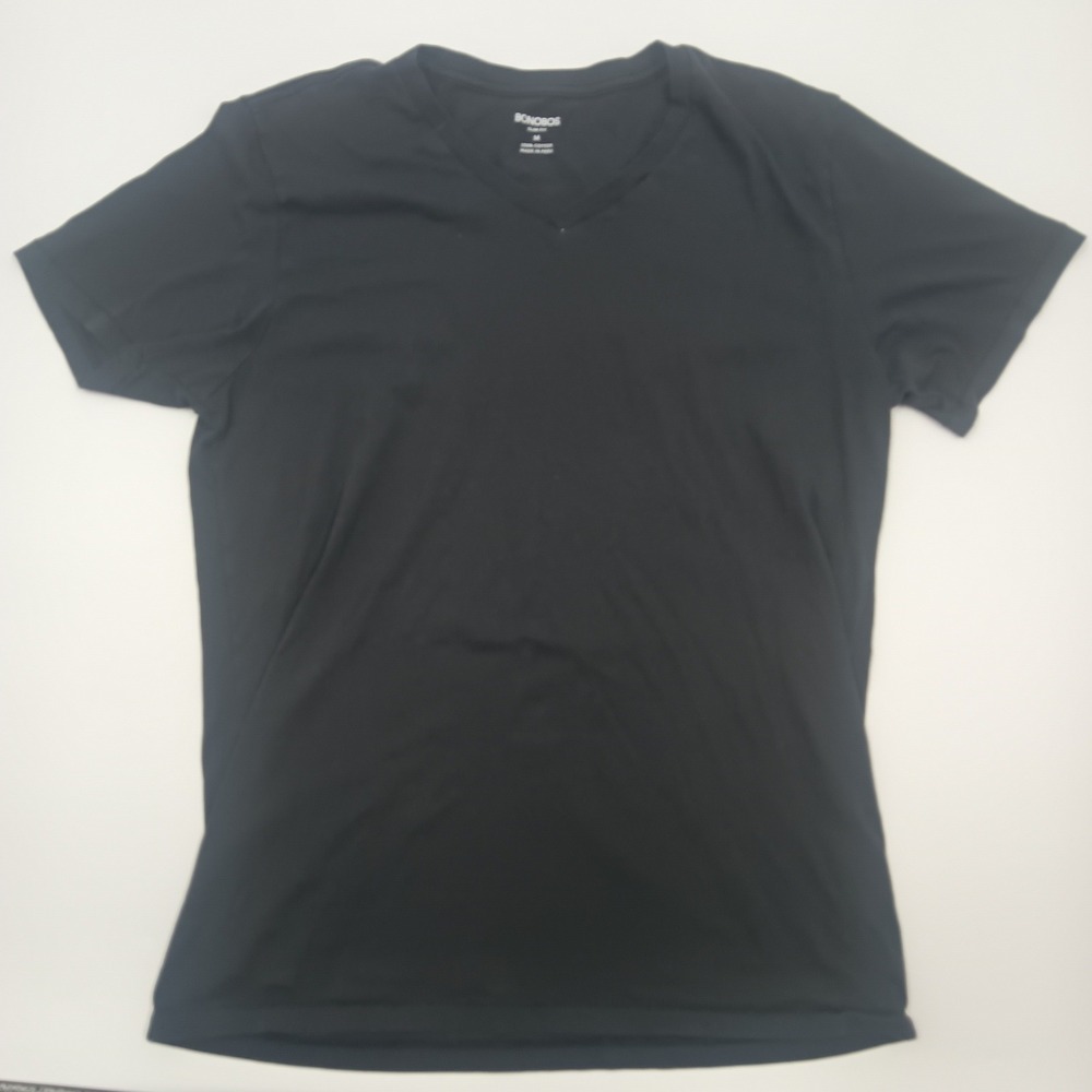 Bonobos Slim Fit V-Neck T-Shirt Black 100% Cotton Short Sleeve Mens Size Medium